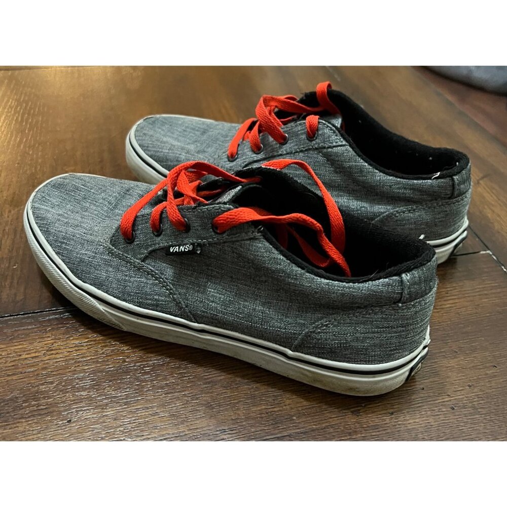Vans Grey Lace Up Sneakers Era Classic Style Youth Size 6 - Picture 3 of 9